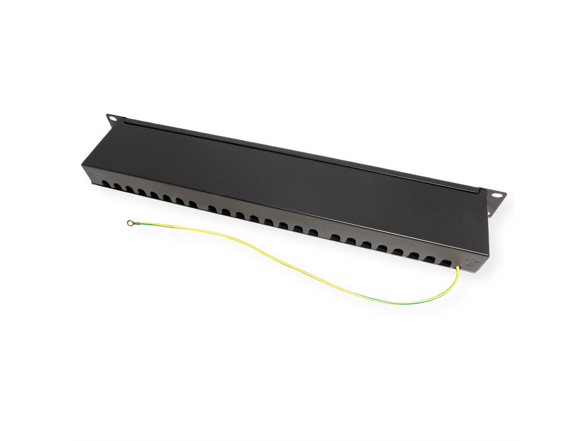 VALUE Cat.6A (Klasse EA) 19" patchpaneel, 24 P, afgeschermd, zwart