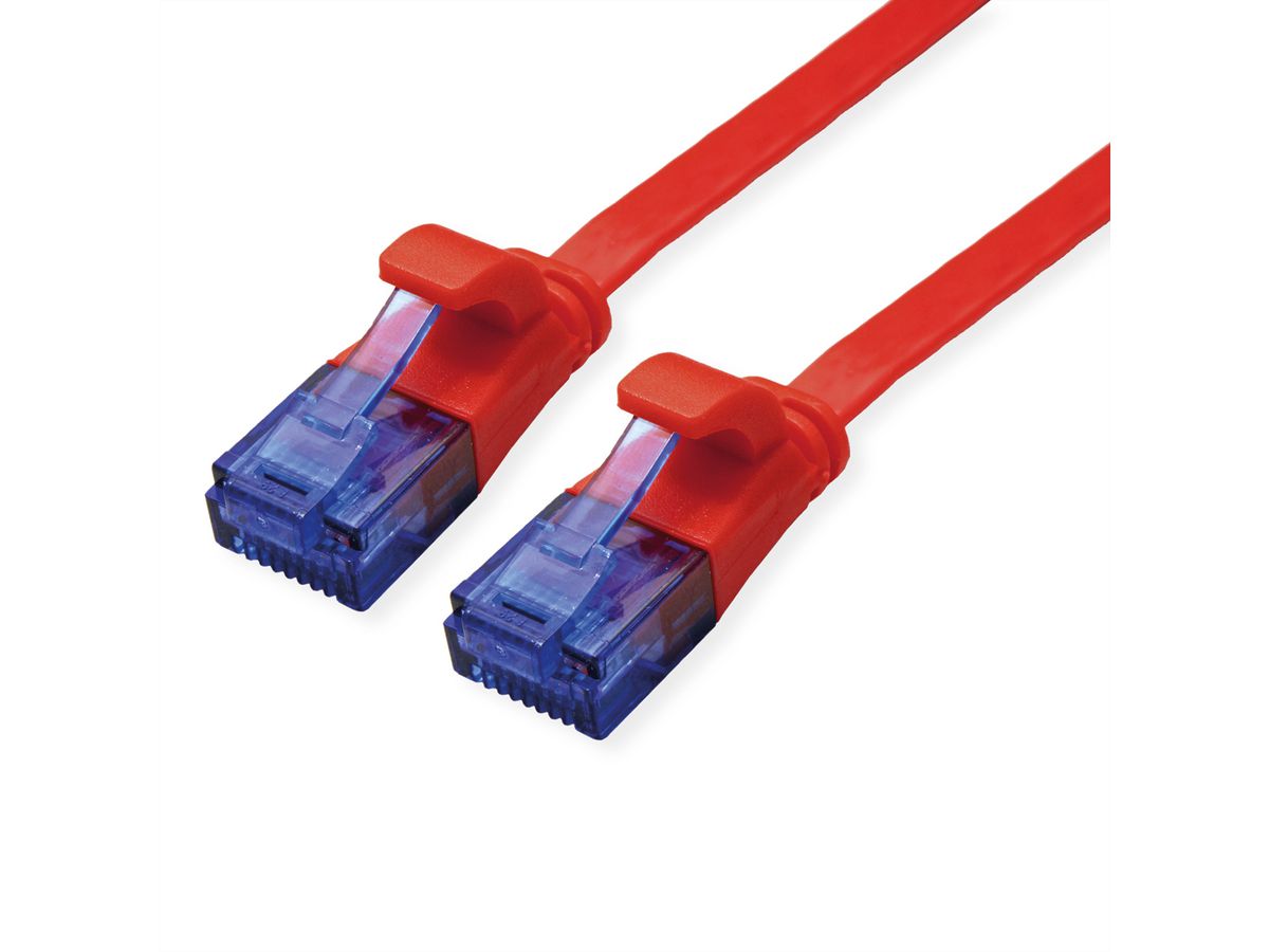 VALUE UTP Patch Cord, Cat.6A (Class EA), extra-flat, red, 3 m