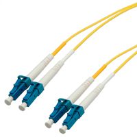 Fibre Optic kabel duplex, SingleMode E9/125µm LC/LC, geel, 7,5 m