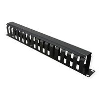VALUE 19" Frontplaat 1 HE met rangeerkanaal 40 x 60 mm, zwart