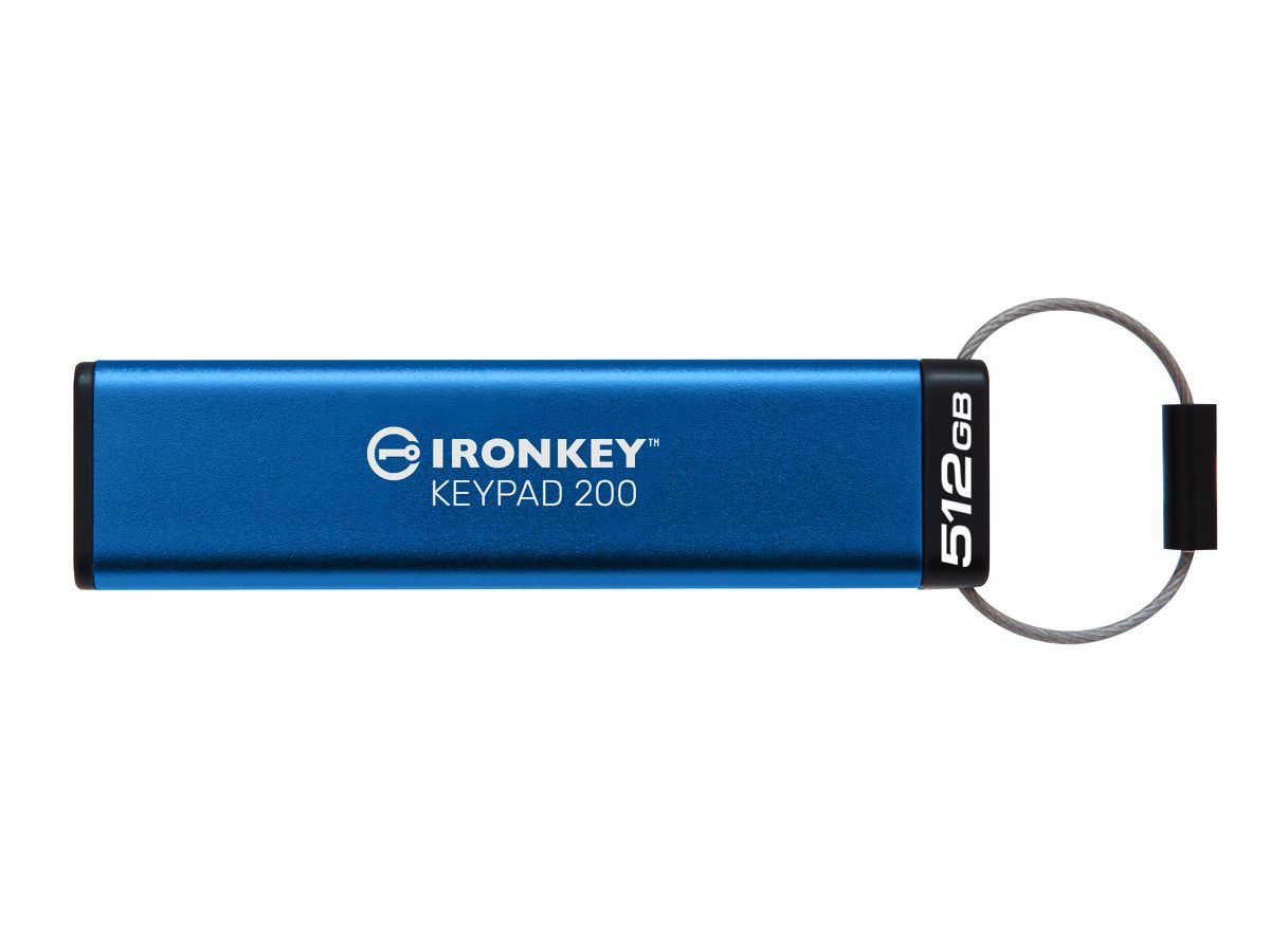 Kingston Technology IronKey 512GB Keypad 200, FIPS 140-3 Lvl 3 (Pending) AES-256 Encrypted