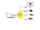 ROLINE USB Type C Docking Station, HDMI 4K30, 2x A USB 3.2 Gen 1, SD/MicroSD Card Reader