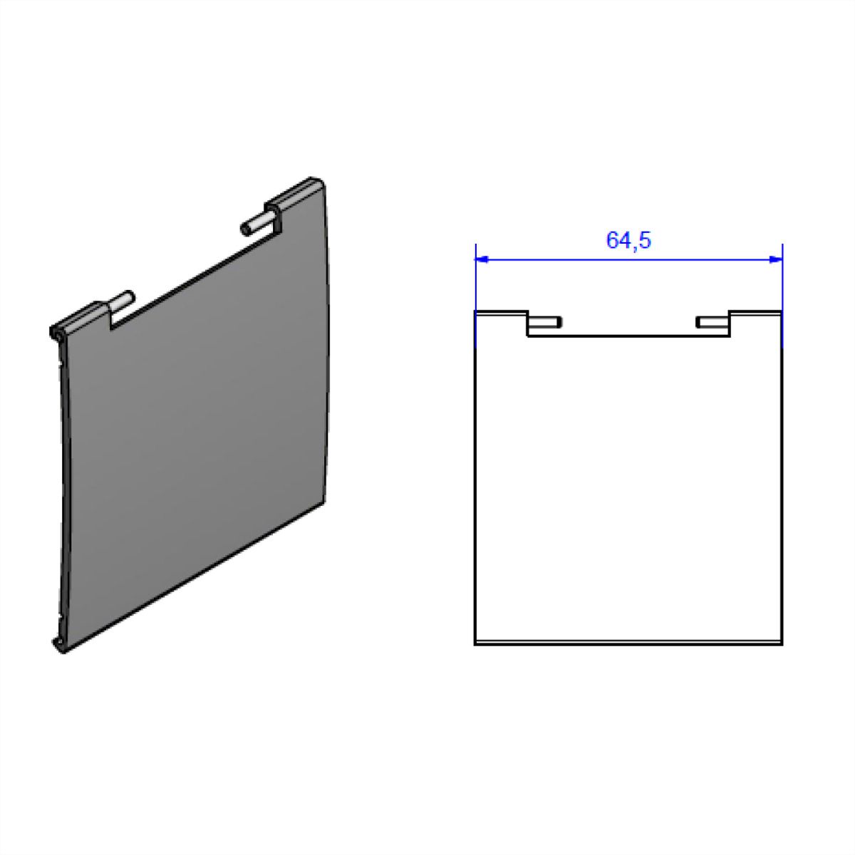 BACHMANN KAPSA XX-klein deksel, zilver