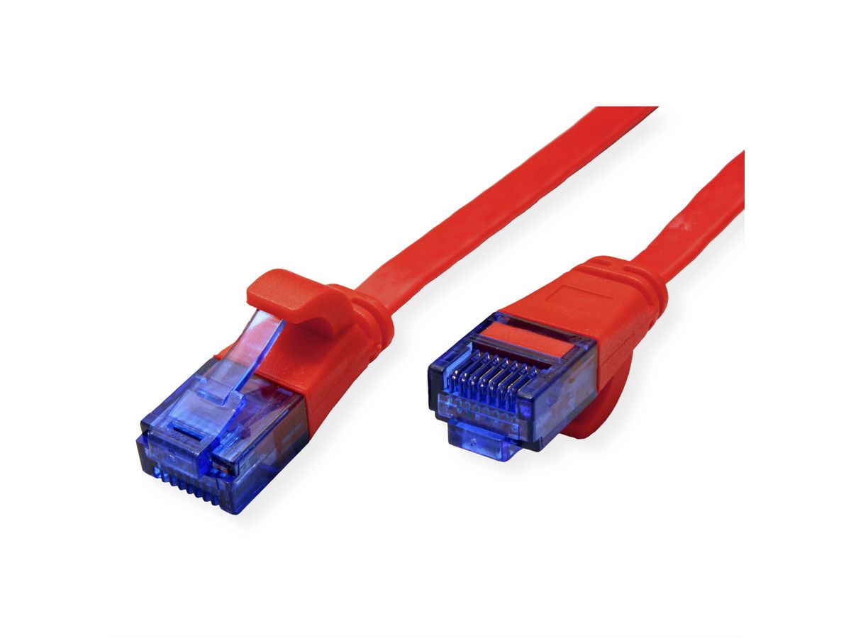 VALUE UTP Patch Cord, Cat.6A (Class EA), extra-flat, red, 2 m