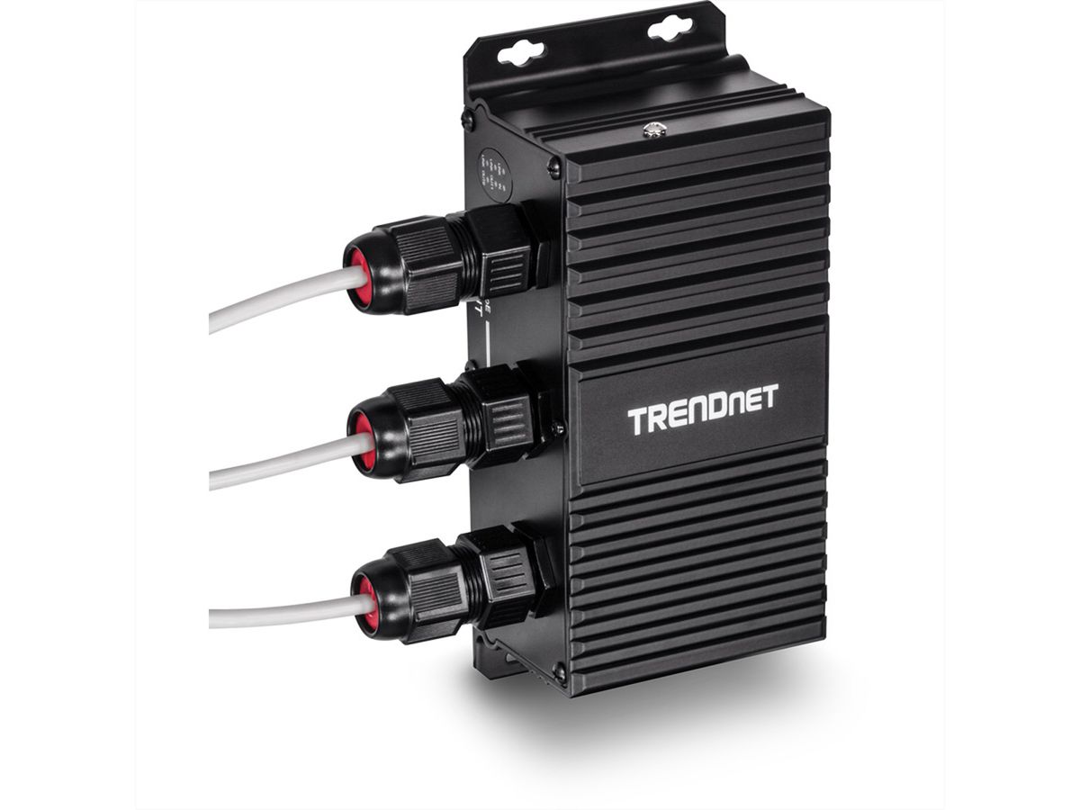 TRENDnet TI-EU120 2-poorts UPoE-extender Industrieel Outdoor Gigabit