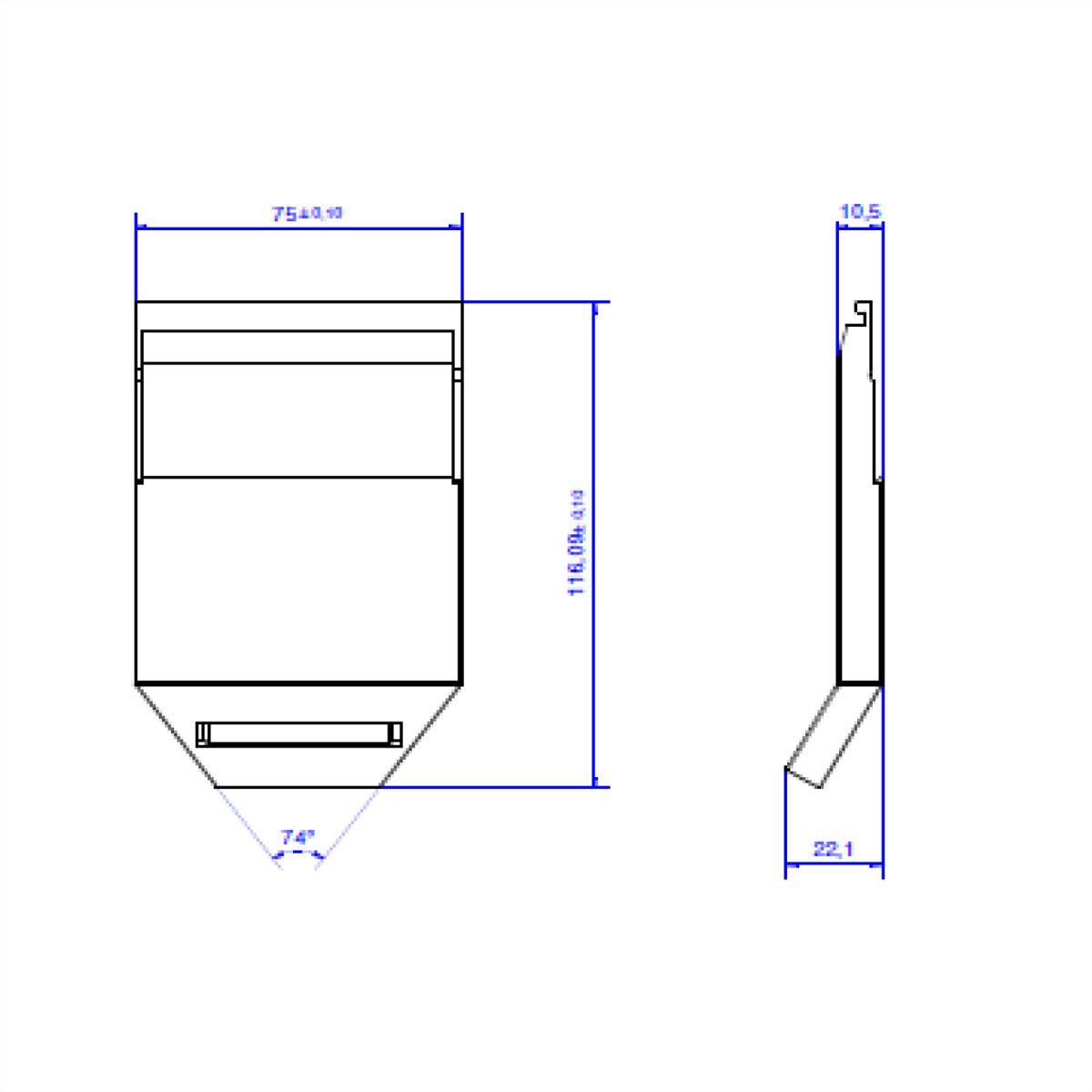 BACHMANN DESK2 kabelgeleider RAL9005, zwart geverfd