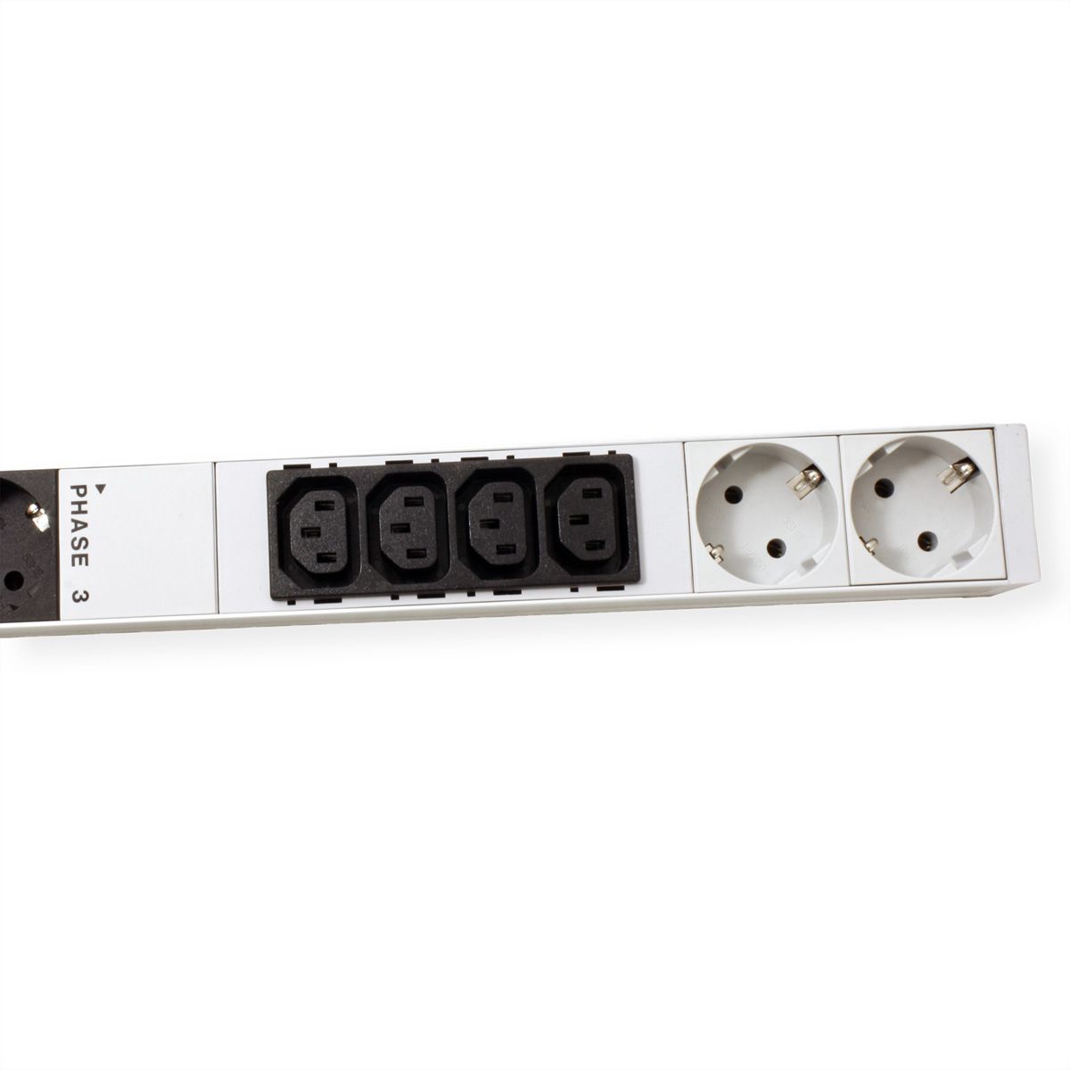 BACHMANN IT PDU ALU 0U 12x C13 6x earthing contact 3x 16A CEE red