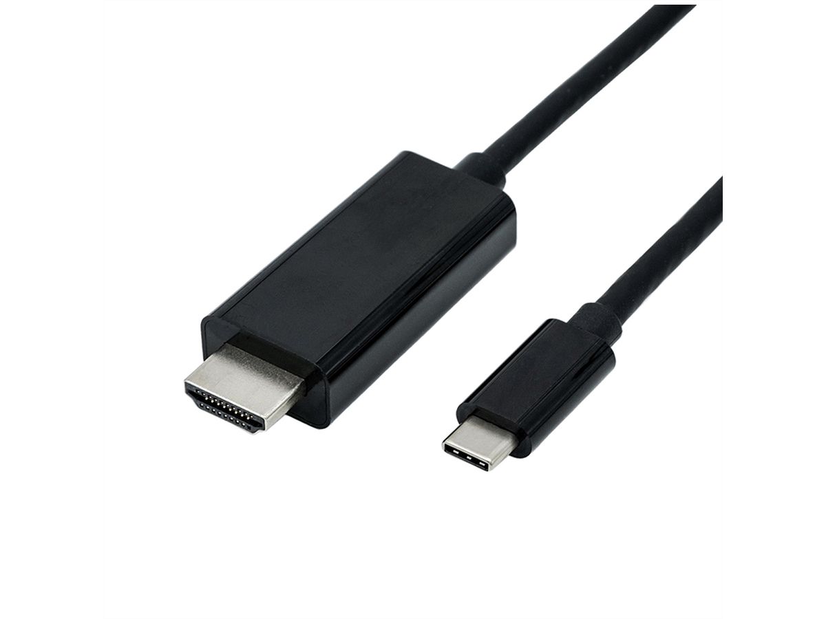 ROLINE USB type C - HDMI adapterkabel, M/M, 1 m