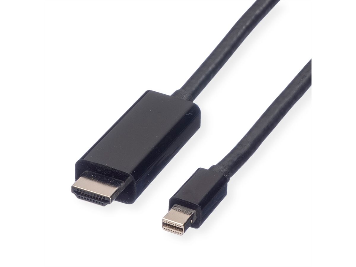 VALUE Mini DisplayPort Cable, Mini DP-UHDTV, M/M, zwart, 3 m