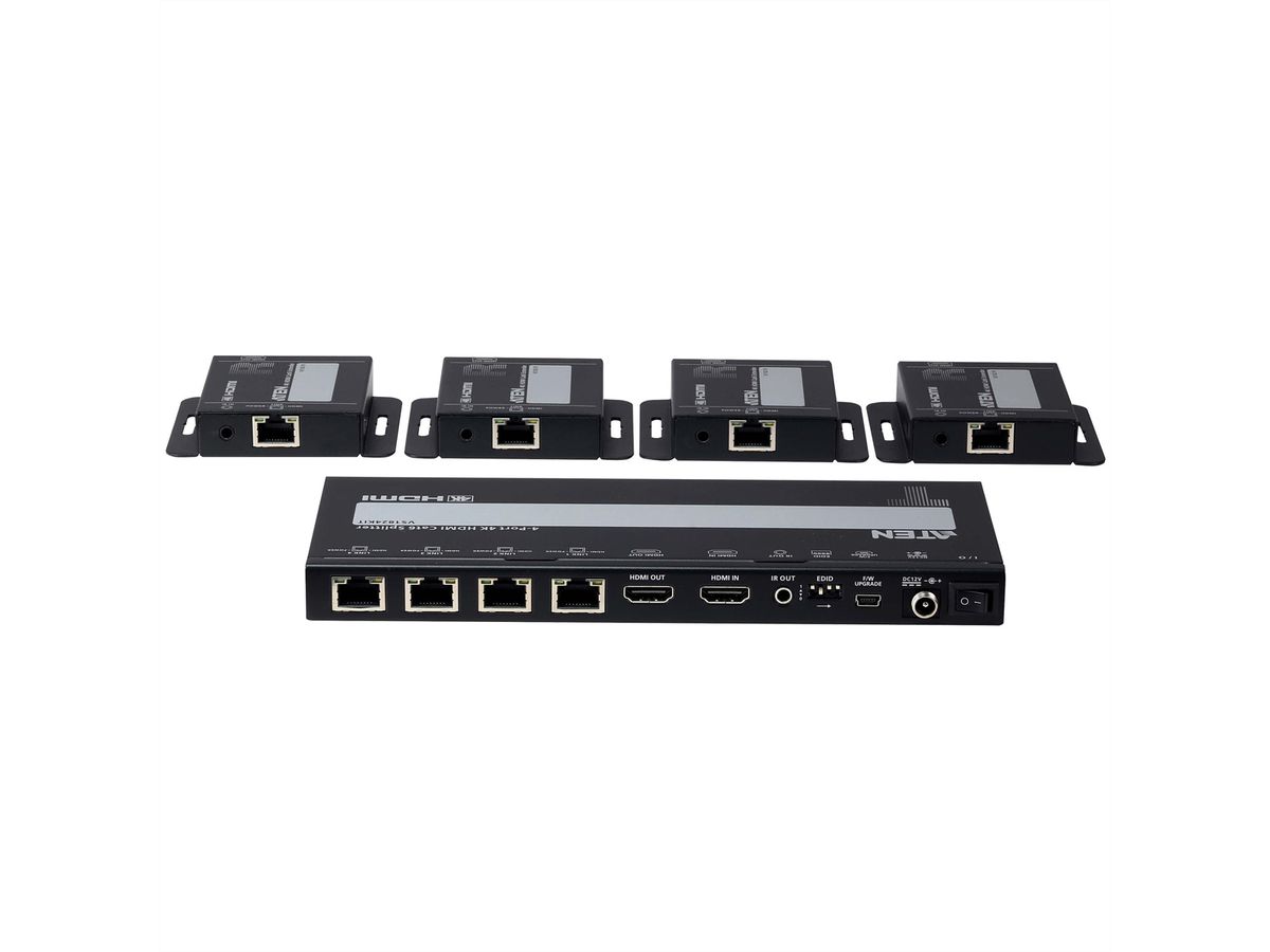 ATEN VS1824KIT 4-Port 4K HDMI Cat6 Splitter mit 4 Empfänger