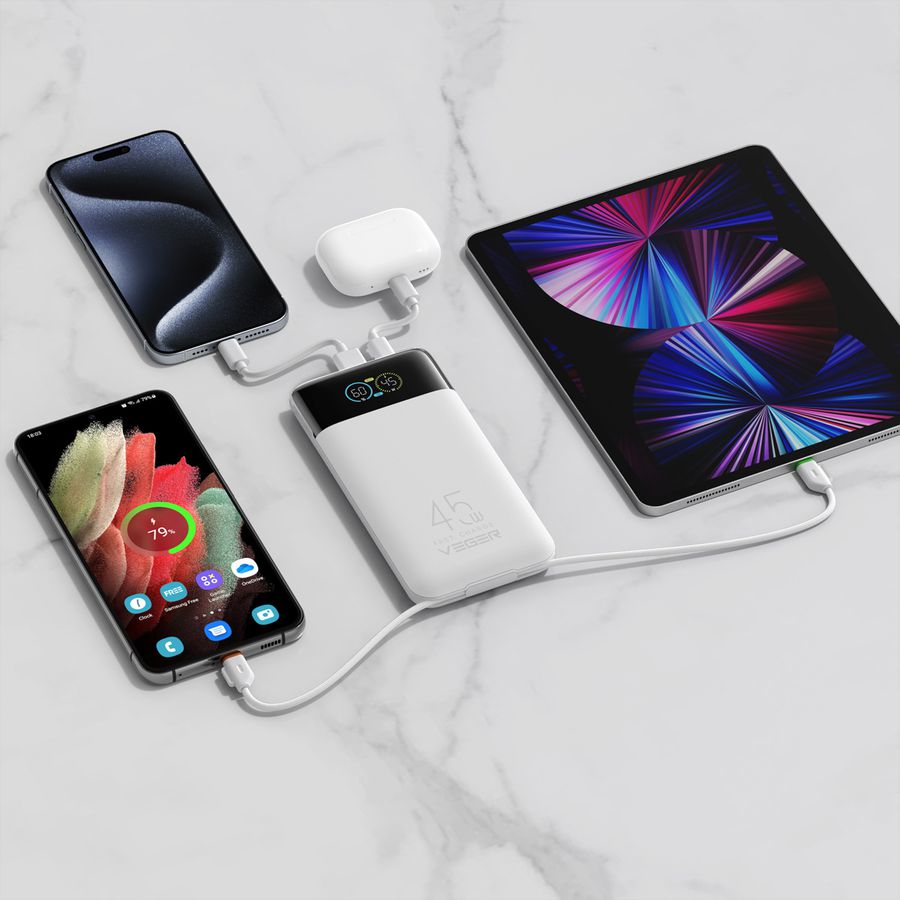 VEGER Powerbank W2085S 20000mah White