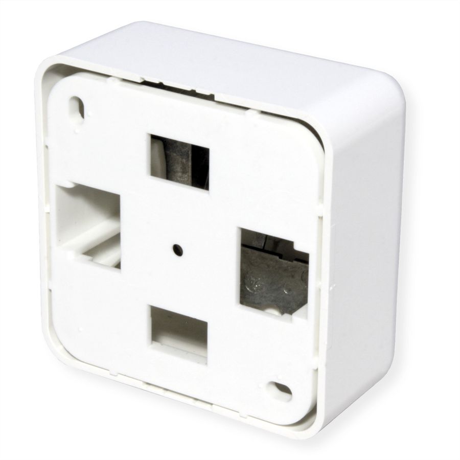 Opbouwdoos Modulehouder zuiver wit, 2-voudig