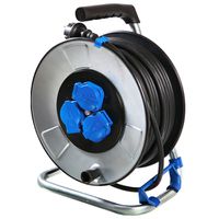 BACHMANN sheet steel cable reel 3-f. 40m, H07RN-F 3G1.5mm, IP44