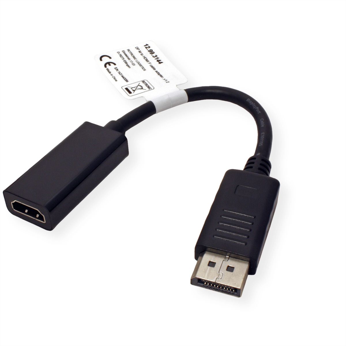 VALUE DisplayPort - HDMI Adapter, v1.2, DP Male-HDMI Female
