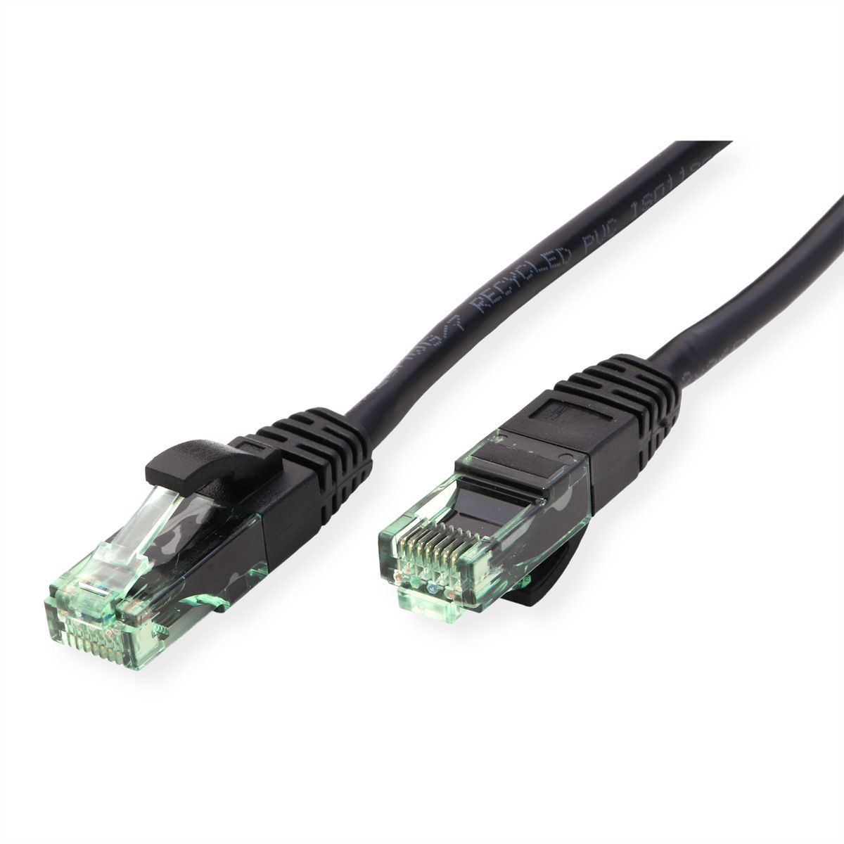 ROLINE RM Patchkabel Cat.6A UTP, zwart, 0,5 m