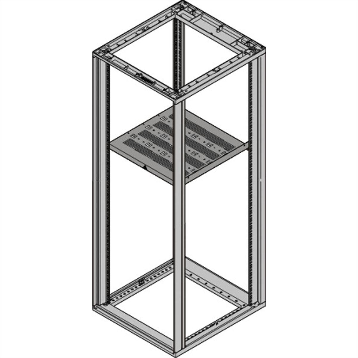 SCHROFF Novastar 19" boekenplank, stationair, 1 HE 600W 500D