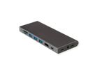 VALUE USB Type C Docking Station, HDMI 4K60 , 4x US3.2Gen1 (1x C + 3x A), 1x PD, 1x SD/TF, 1x RJ45, 1x 3.5mm