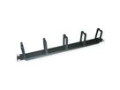 VALUE 19" 1U Cable Management Plate, C-Type, 5 Hooks, black