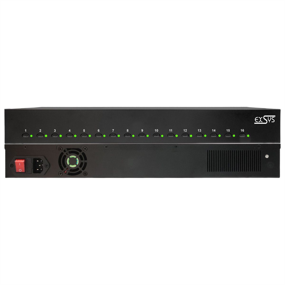 EXSYS EX-11017 16-Port USB-C High Power Charger 1008W