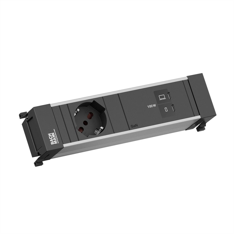 BACHMANN POWER FRAME 1xP40, 1xUSB C/C 100W L=0,2m