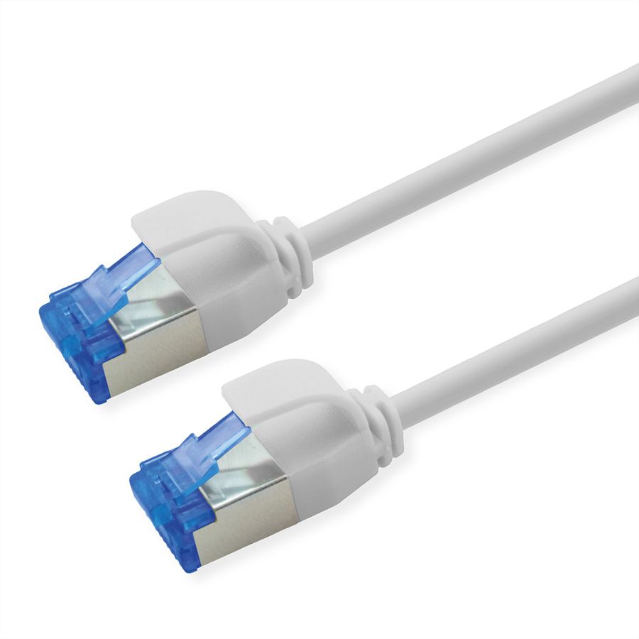 ROLINE S/FTP Patch Cord Cat.6A / Class EA, LSOH, Slim, PoE, grey, 0.3 m