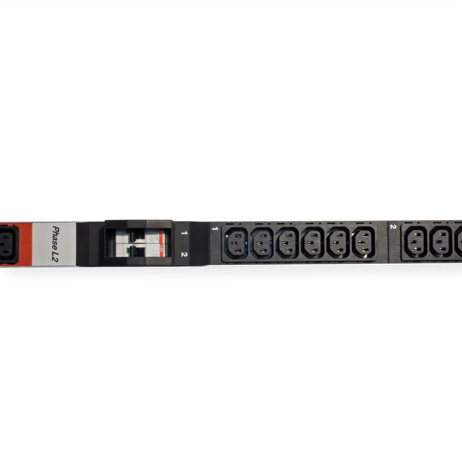 BACHMANN IT PDU ALU 1U 36x C13 6x miniature circuit breakers CEE 3x32A red