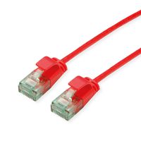 ROLINE RM UTP DataCenter Patchkabel Cat.6A (Klasse EA), extra dun, rood, 0,3 m