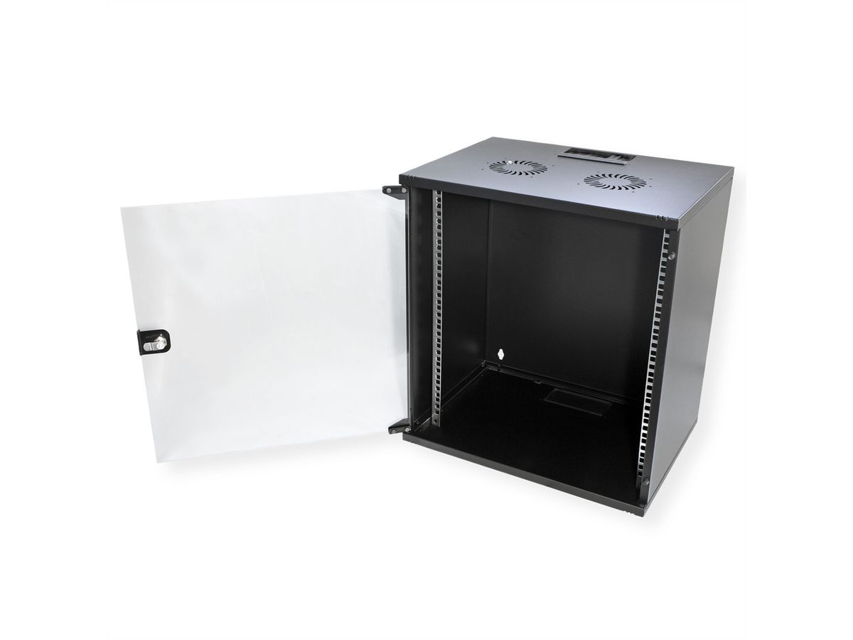ROLINE 19-inch wandbehuizing Basic 12 U, 540x400 BxD Bouwpakket zwart