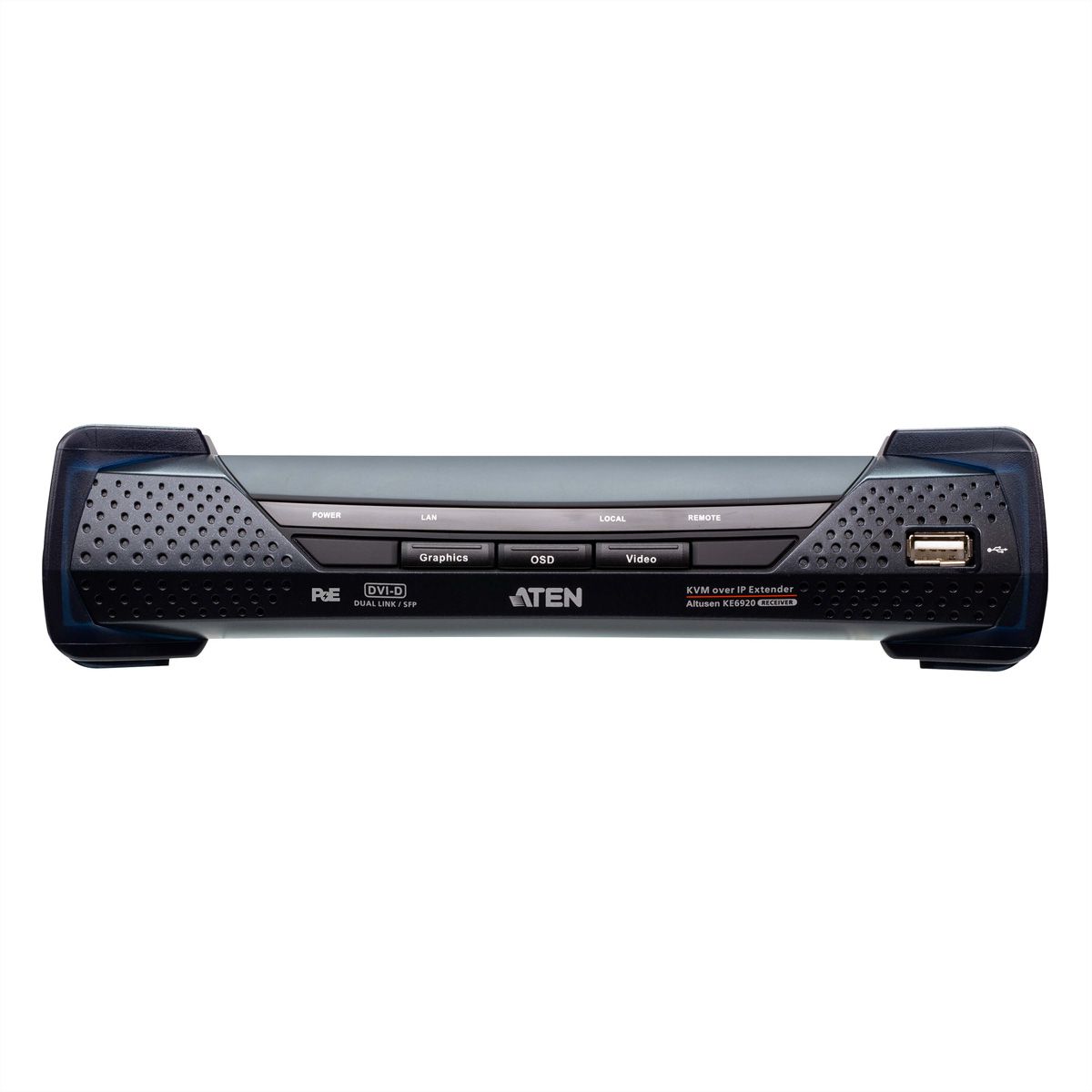 ATEN KE6922R 2K DVI-D Dual Link KVM Over IP ontvanger met SFP en PoE