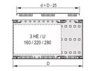 SCHROFF EuropacPRO Cover Plate for Bolting to Side Panel, 42 HP, 235 mm