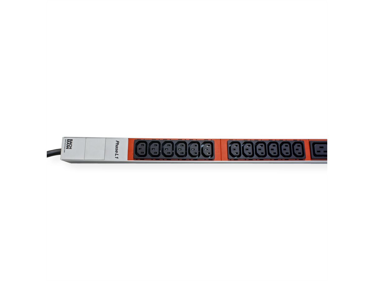 BACHMANN IT PDU ALU 1U 36x C13 6x C19 CEE 3x16A red