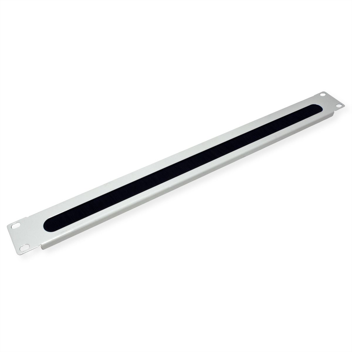 VALUE 19"-Kabel doorvoerstrook 1 HE met borstel, grijs