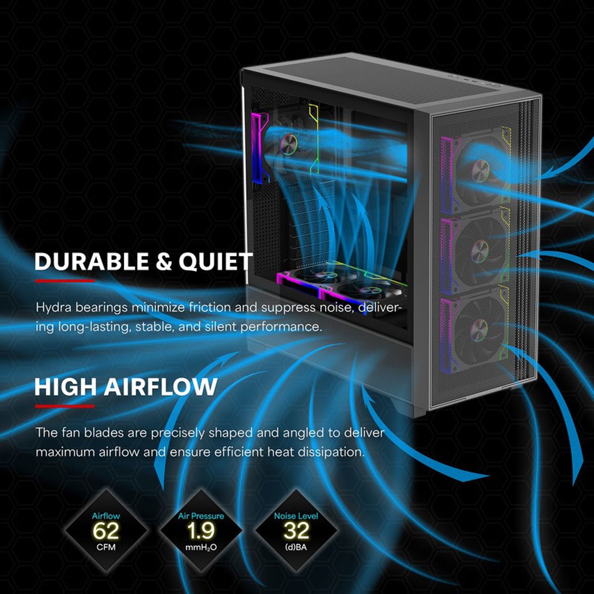 Xilence XPF120.ARGB 120mm PWM Case Fan, ARGB LED