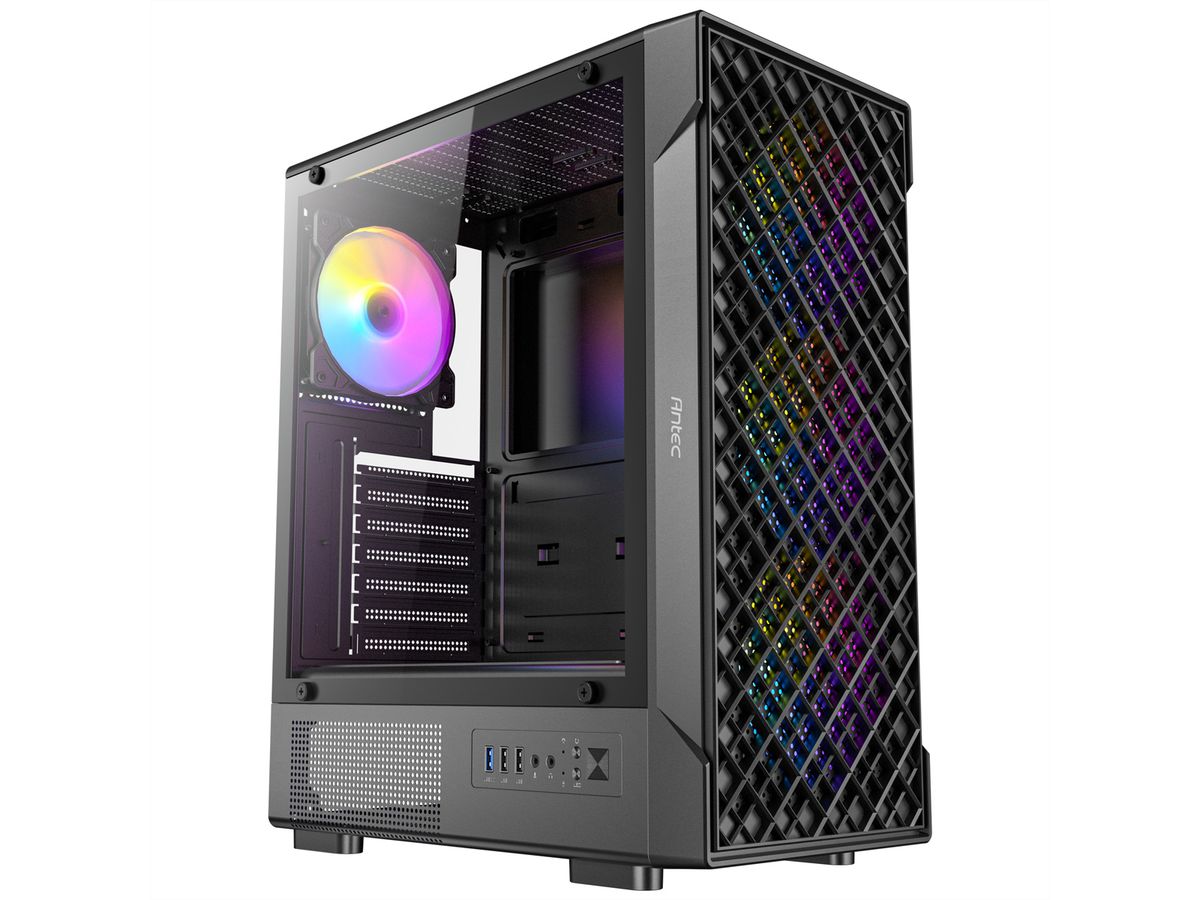 ANTEC VX-320 ARGB ATX, Micro-ATX, ITX Mid-Tower Gaming PC Case, black