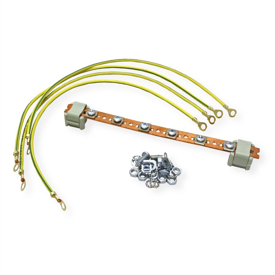 ROLINE potential equalisation rail, 220mm incl. earthing cable