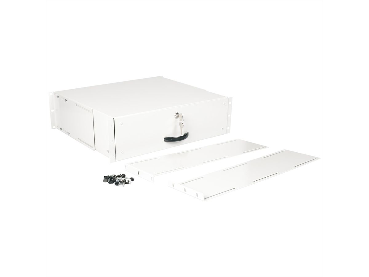 ROLINE 19-inch keyboard drawer 3 U, 400 T lockable grey