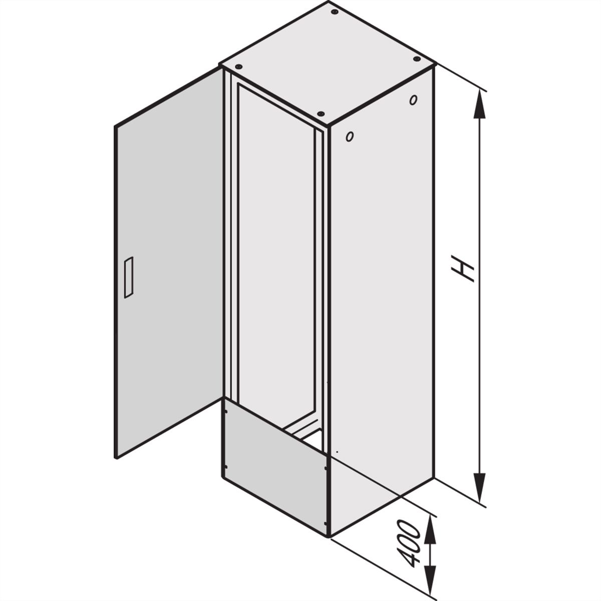 SCHROFF Varistar EMC aansluitplaat, IP55, verzonken, RAL 7035, 400H 600D
