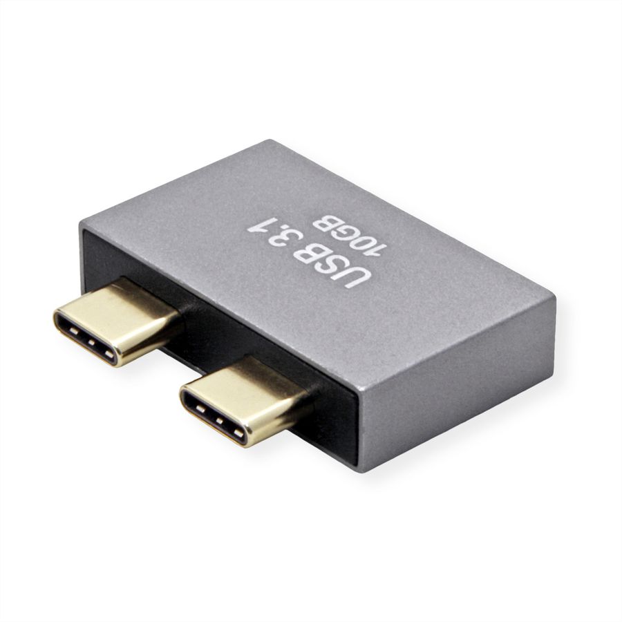ROLINE Adapter, USB 3.2 Gen 2, 2x USB Type C - 1x USB A+ 1x USB C, M/F, silver