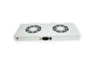 ROLINE 19" Fan unit with 2 fans, ON/OFF grey