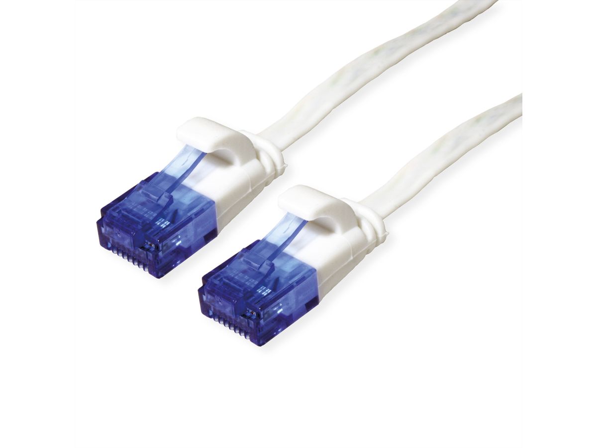 VALUE UTP Patch Cord, Cat.6A (Class EA), extra-flat, white, 1.5 m