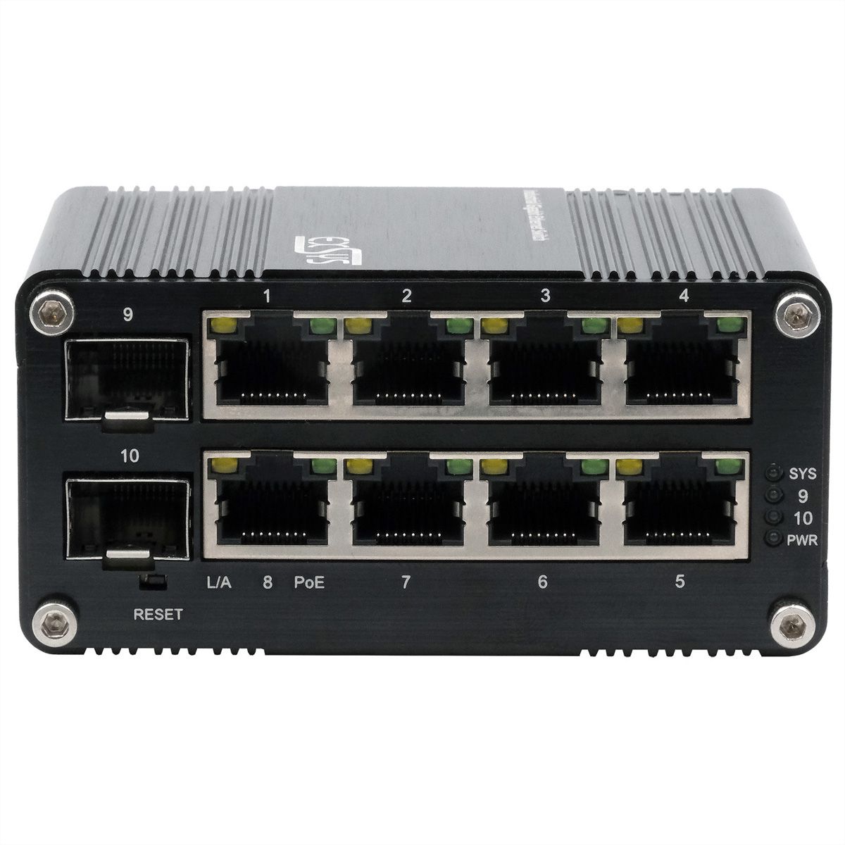 EXSYS EX-62035MPoE-SFP-8+2 industriële Gigabit SFP PoE+ miniswitch Web Managed
