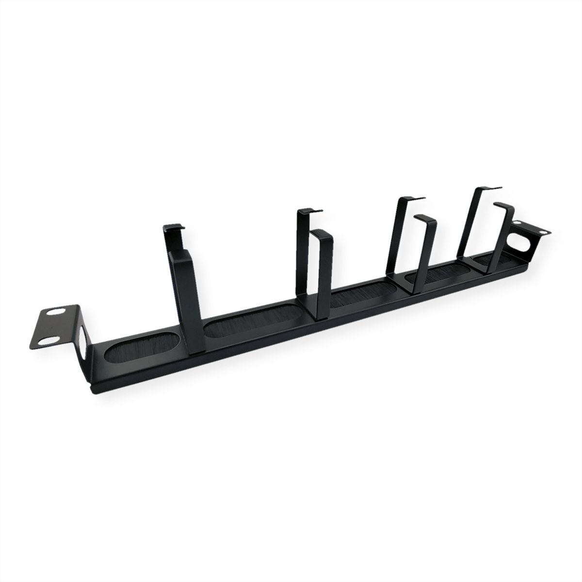 VALUE  19" frontpaneel, 4 ogen type G, kabeldoorvoer (borstel), zwart
