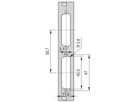 SCHROFF 19" voorpaneel met D-subuitsparing, 2x25-pin, 3U, 4 HP, 2,5 mm, Al, RAL 7035