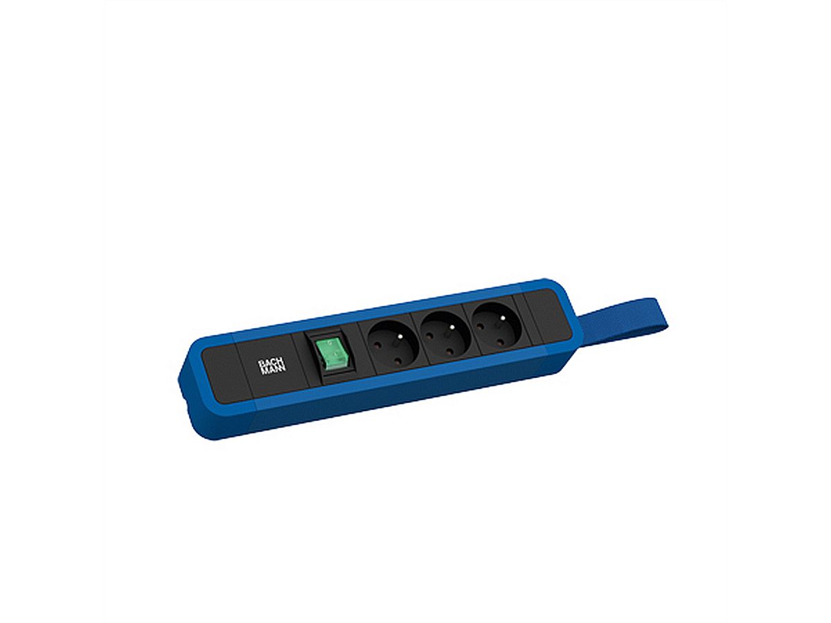 BACHMANN PRIMO 2 3xUTE 1xschakelaar met lus 2m CEE7/7 RAL5010