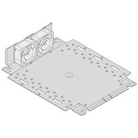 SCHROFF Interscale Mounting Plate With Built-In Fan Holder and Fans, 2 U, 221W, 177D, 1 Fan (80 x 80 x 25)