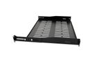 VALUE 19"-Fixed Shelf, 440 x 350mm, max. 25kg, 1U, U-Shape, black