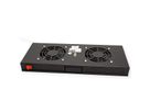 ROLINE 19-inch ventilatorunit 2 ventilatoren, Thermostaat zwart
