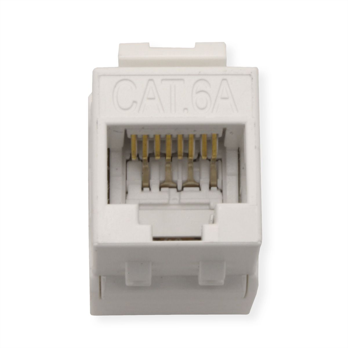 ROLINE Keystone Jack, Cat.6A (Class EA), RJ-45, UTP, tool-free, SLIM and SHORT, white