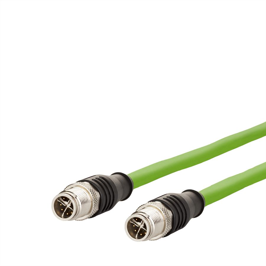 METZ CONNECT Verbindungsleitung M12 ST-M12 ST, 8-pol X-kodiert, gerade-gerade, 10 m
