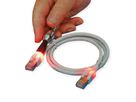 EasyLan S/FTP DualBoot LED Patch Cable Cat.6 (Class E), LSOH, blue, 0.5 m